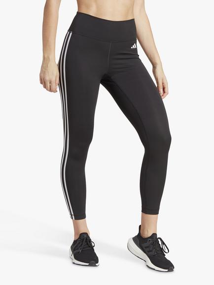 adidas Train Essentials 3 Stripes High Waisted 7/8 Leggings, Black, Black