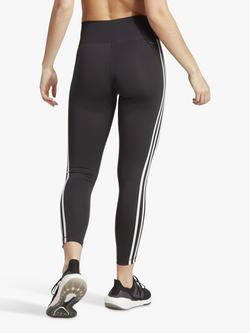 adidas Train Essentials 3 Stripes High Waisted 7/8 Leggings, Black - view 2, Black