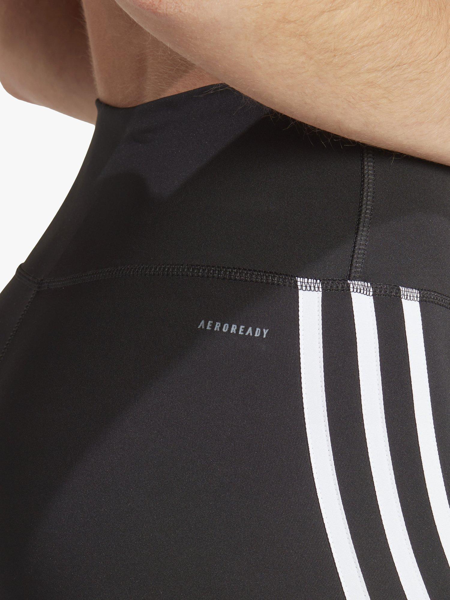 Product image 4 of 6, which shows adidas Train Essentials 3 Stripes High Waisted 7/8 Leggings, Black, XS
