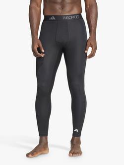 adidas Men's AEROREADY Techfit Training Long Tight, Black, Black