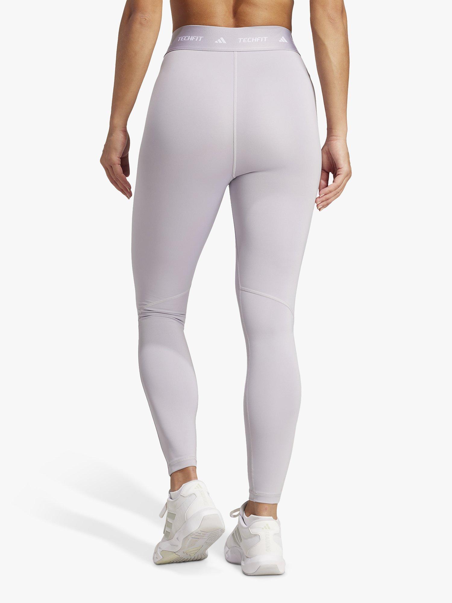 Product image 2 of 6, which shows adidas Women's TECHFIT 7/8 Sports Leggings, Glory Grey, XS