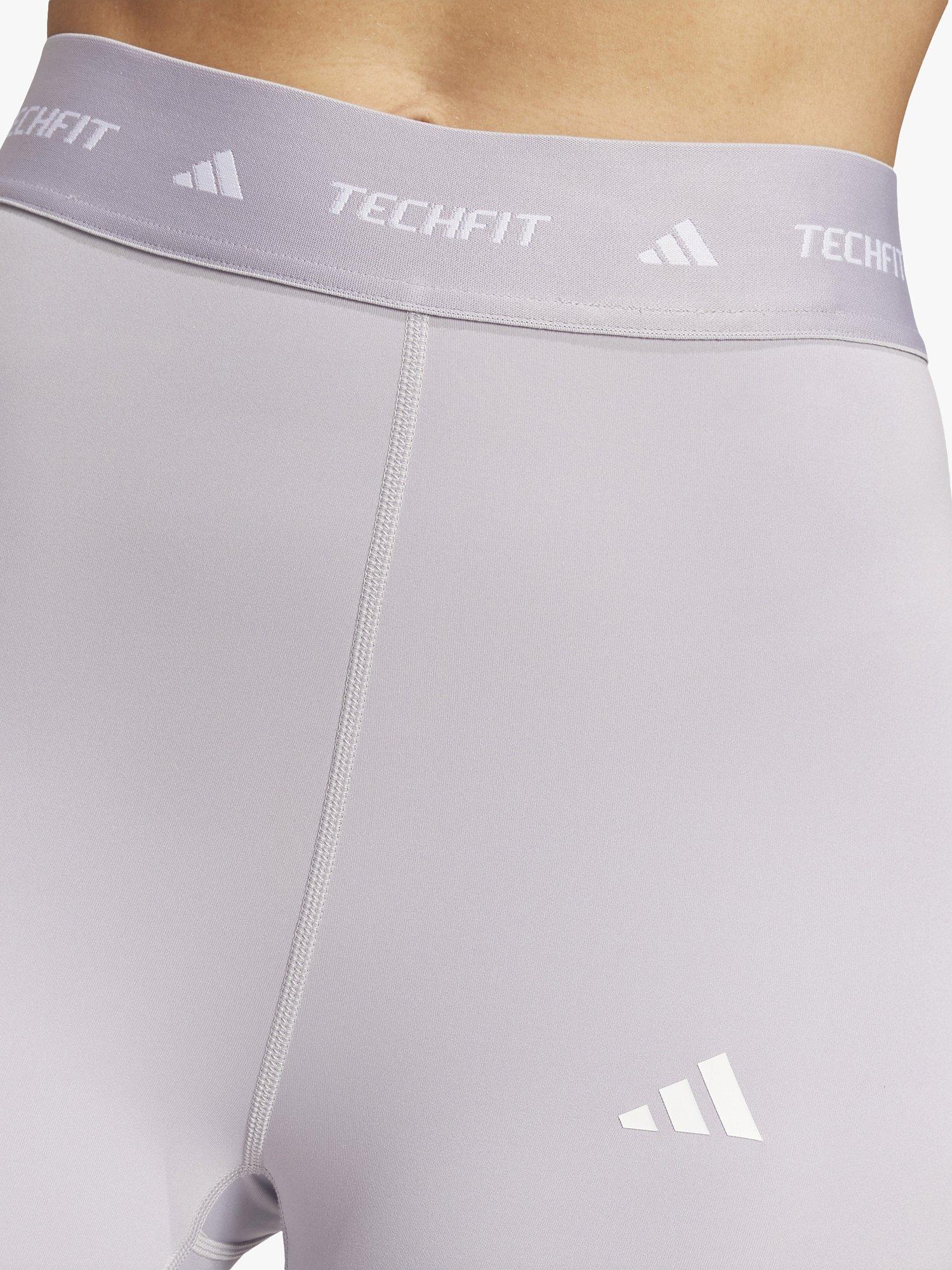 Product image 3 of 6, which shows adidas Women's TECHFIT 7/8 Sports Leggings, Glory Grey, XS