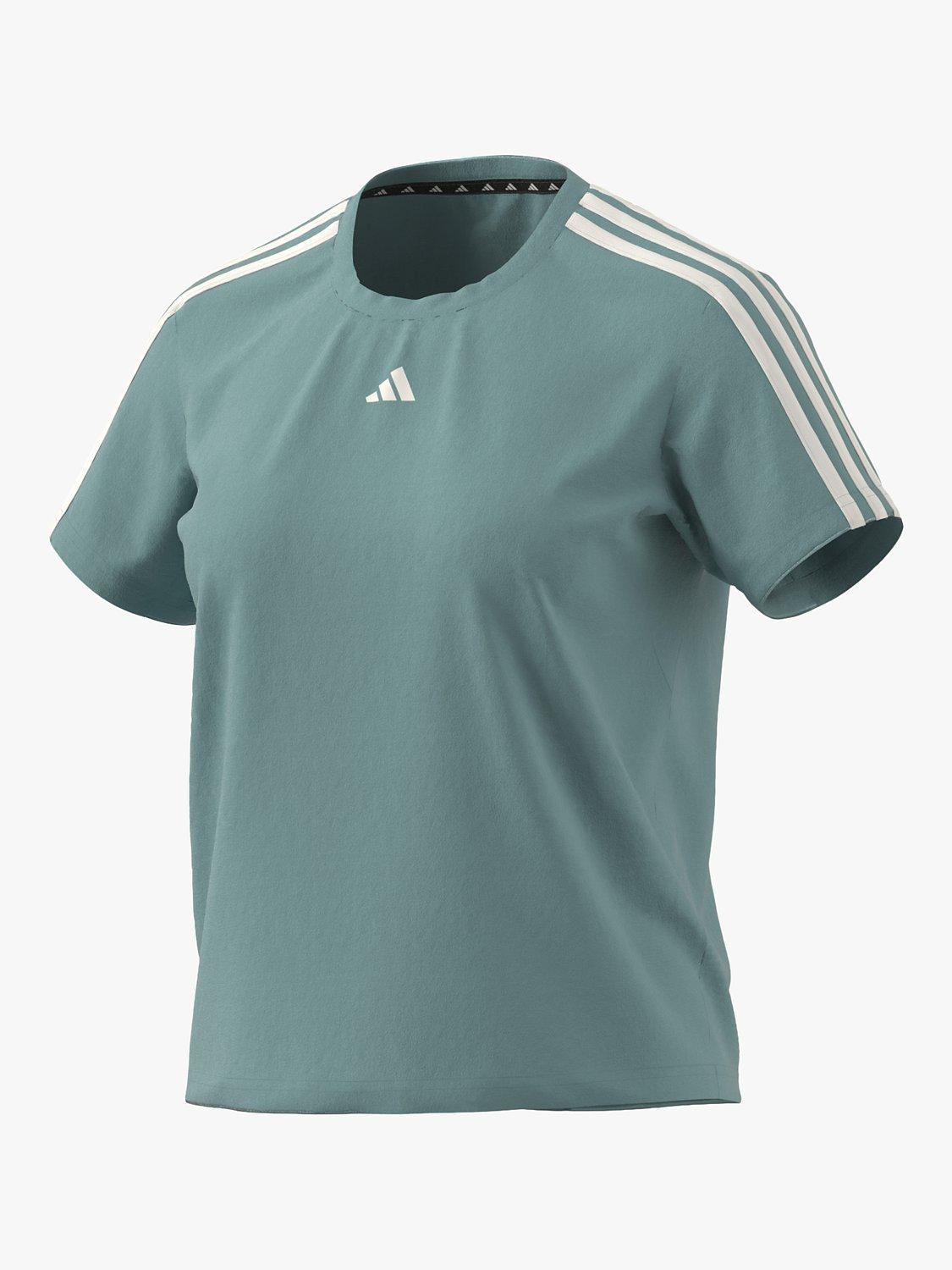 adidas Aeroready Train Essentials 3 Stripes T Shirt Mint