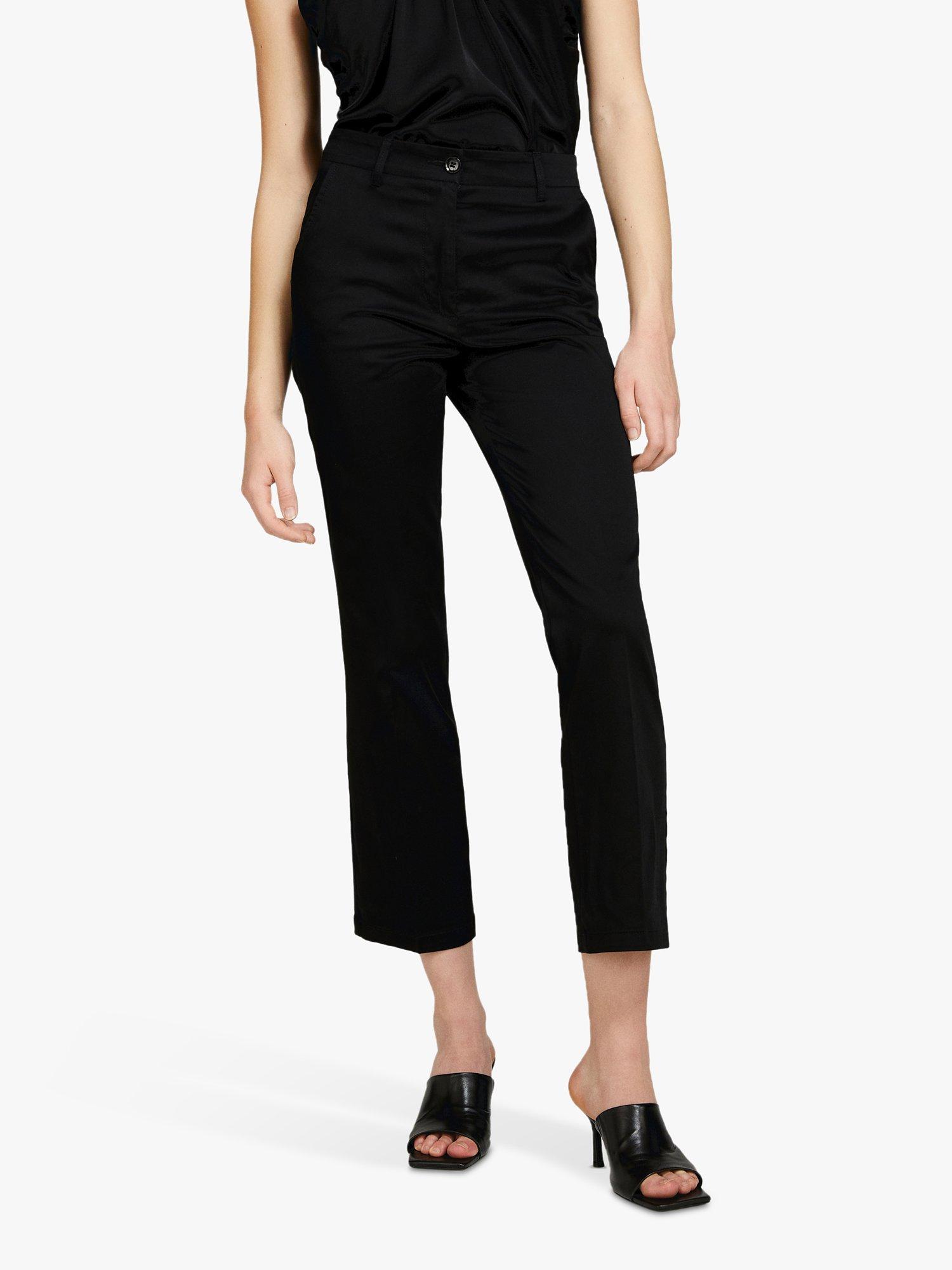 Product image 1 of 5, which shows SISLEY Cotton Slim Fit Trousers, Black, 14