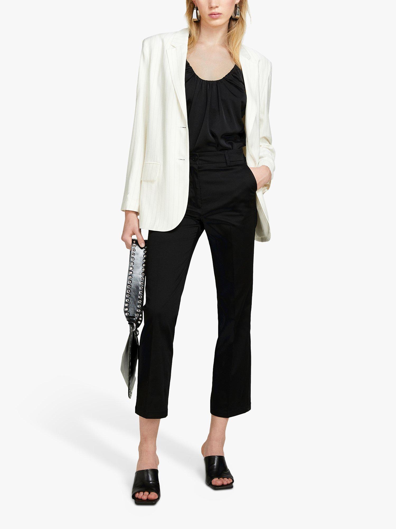 Product image 3 of 5, which shows SISLEY Cotton Slim Fit Trousers, Black, 14