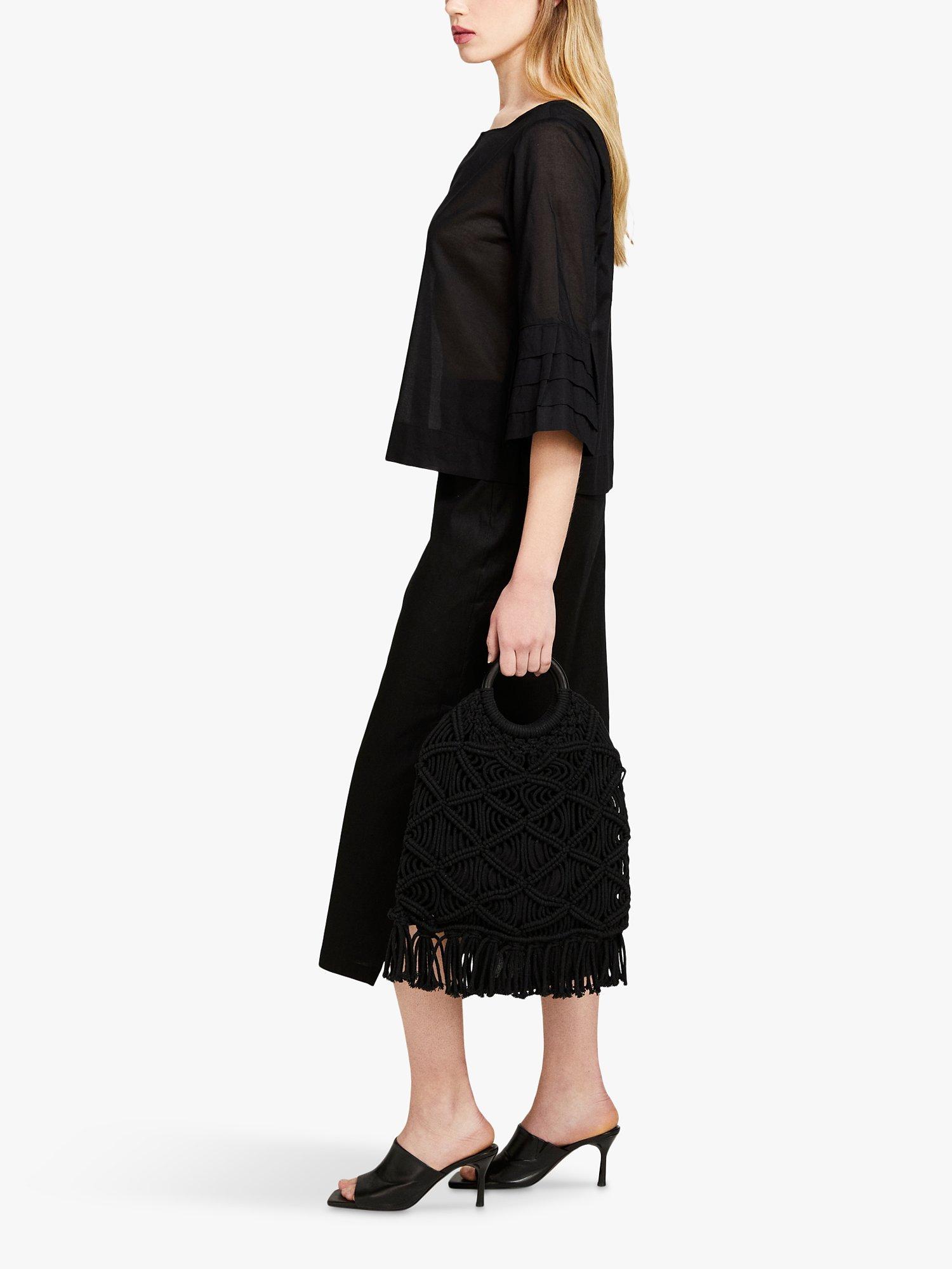 Product image 4 of 5, which shows SISLEY Cotton Kaftan Blouse, Black, S