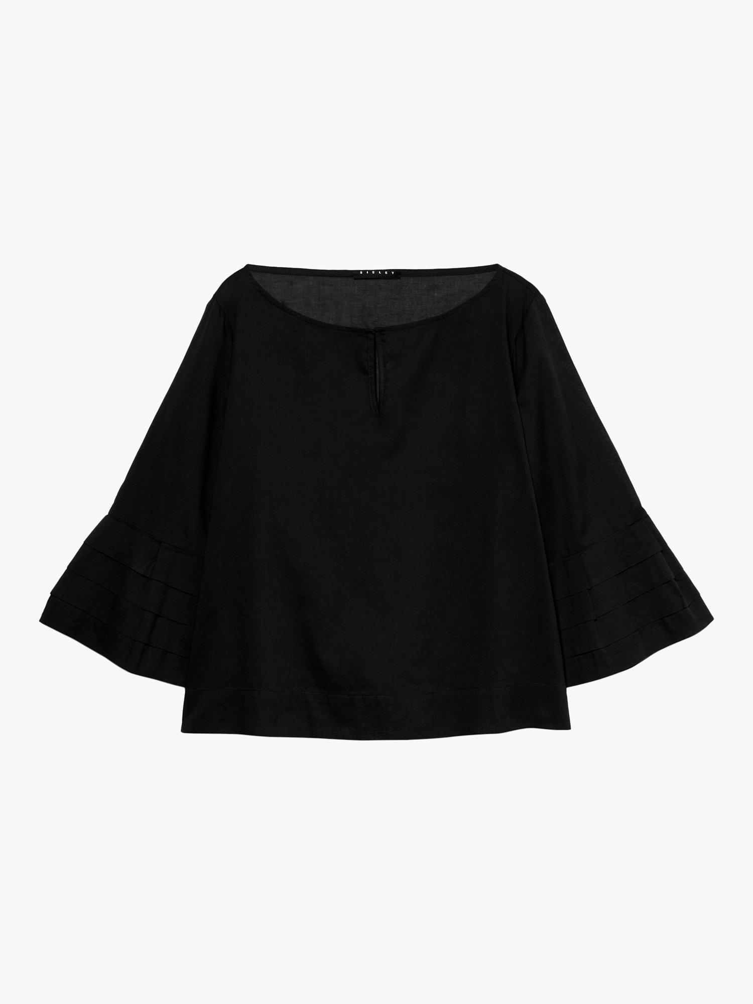 Product image 5 of 5, which shows SISLEY Cotton Kaftan Blouse, Black, S