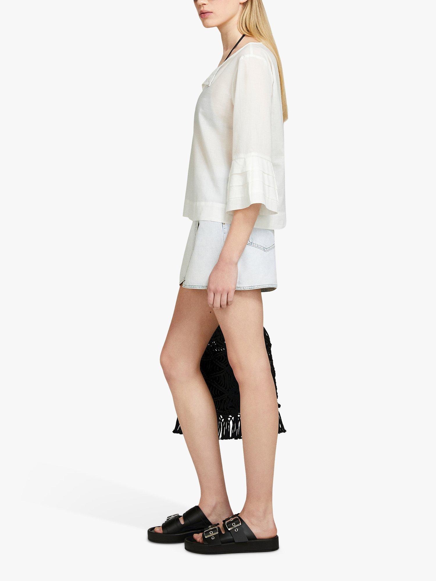 Product image 4 of 5, which shows SISLEY Cotton Kaftan Blouse, White, S