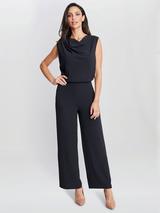 Gina Bacconi Anaya Crepe Jumpsuit, Black