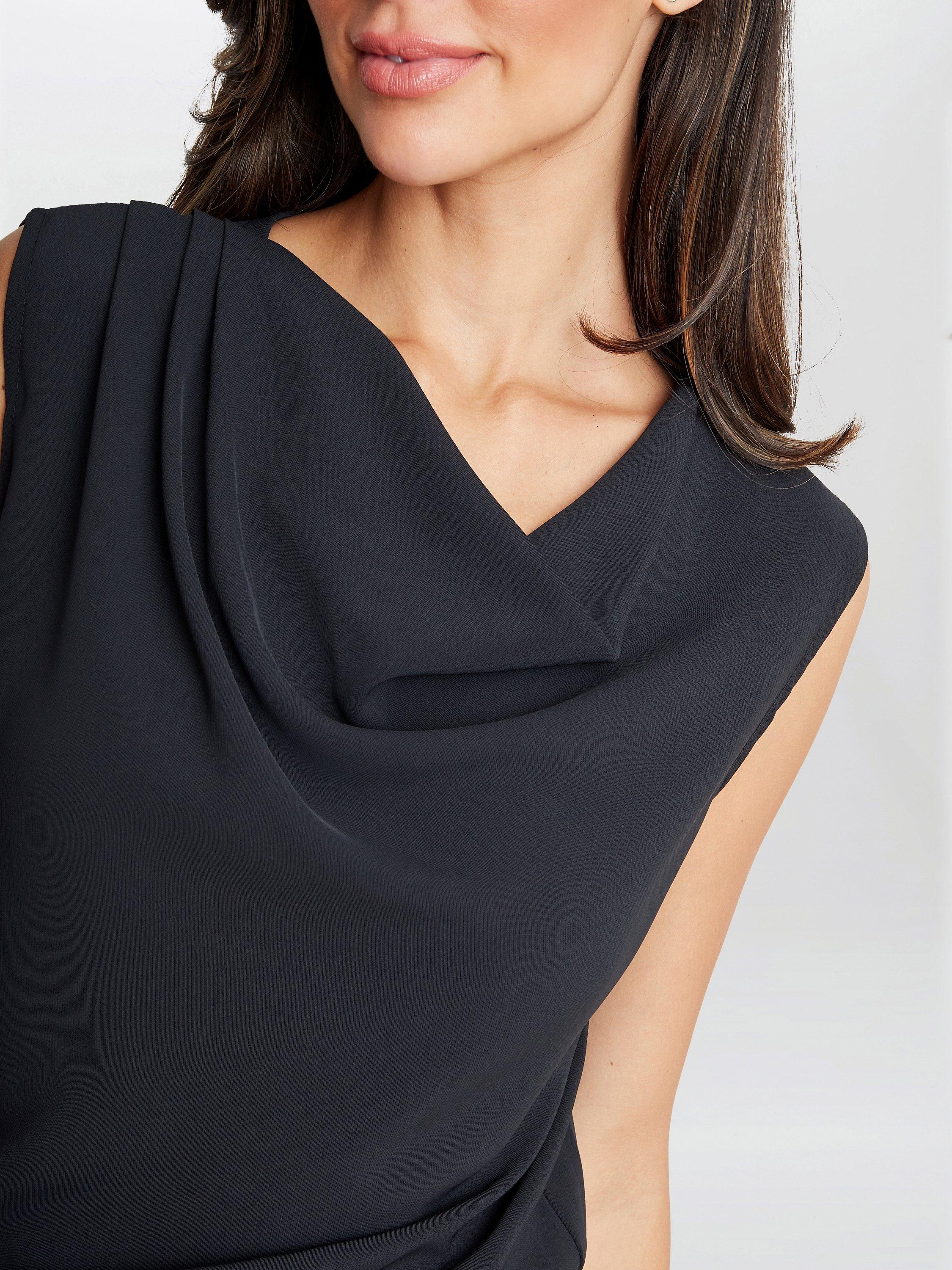Product image 4 of 4, which shows Gina Bacconi Anaya Crepe Jumpsuit, Black, S