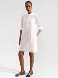 Hobbs Petite Marciella Broderie Dress, White