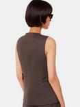 Whistles Mila Tab Detail Waistcoat, Stone