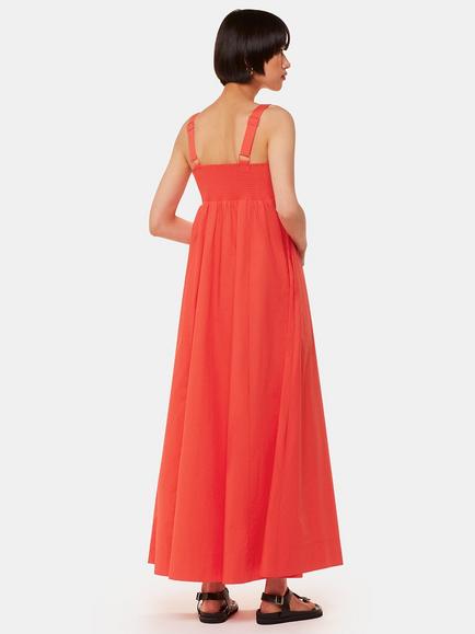 Whistles Anna A-Line Midi Dress - view 2, Red