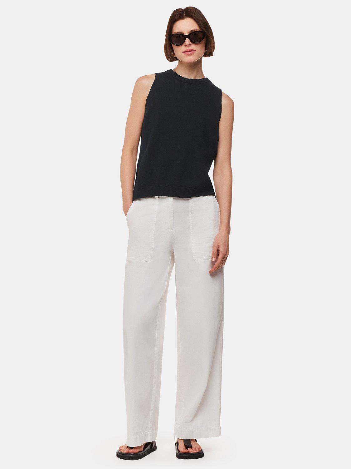 Product image 4 of 5, which shows Whistles Twist Back Detail Tank Top, Black, XS