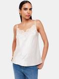 Whistles Satin Lace Trim Cami