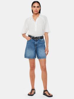 Whistles Mia Short Sleeve Shirt, White, White