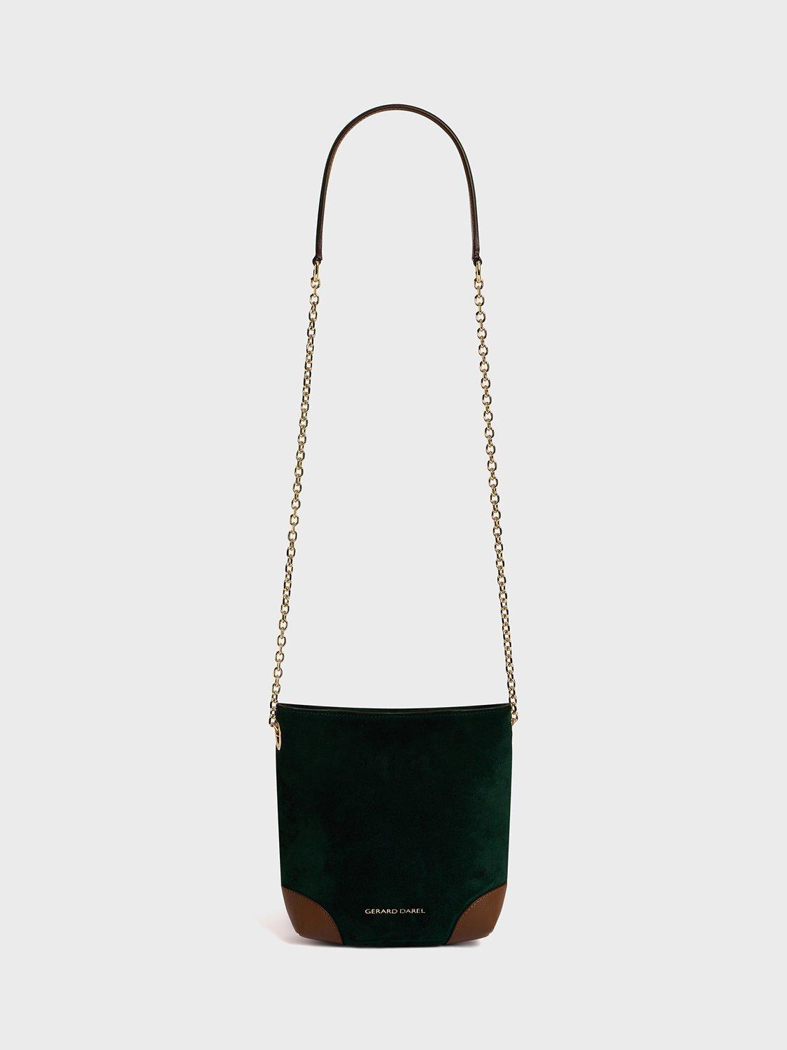 Gerard Darel Mini Charlotte Suede Shoulder Bag, Cedar, One Size