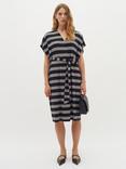 InWear Letitsia Stripe Midi Dress, Black/Multi