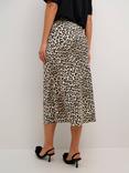 KAFFE Jasmina Animal Print Skirt, Black/Brown