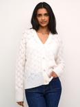 KAFFE Malene Cardigan, Chalk Melange