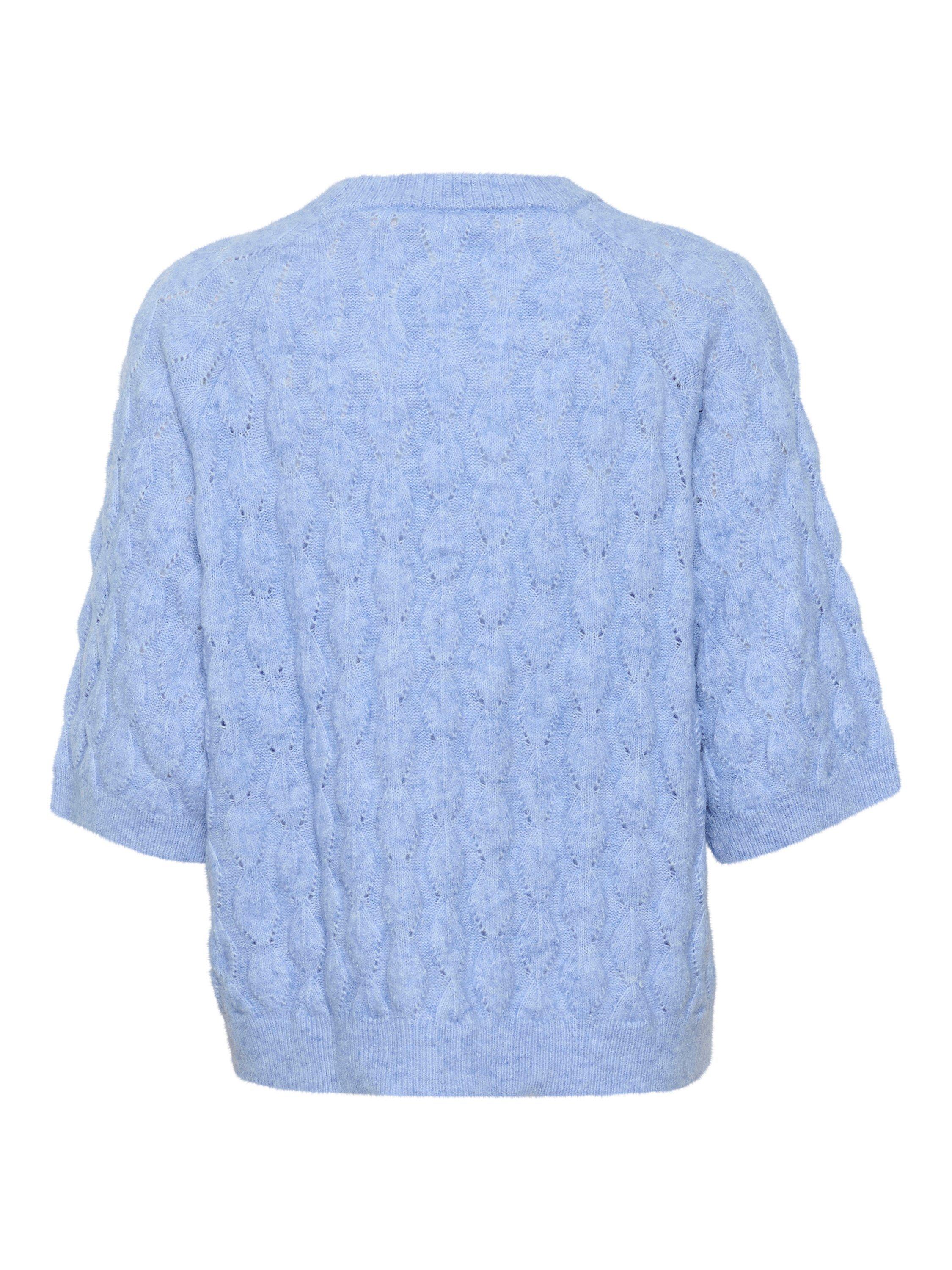 KAFFE Malene Wool Blend Jumper, Vista Blue Melange, XS