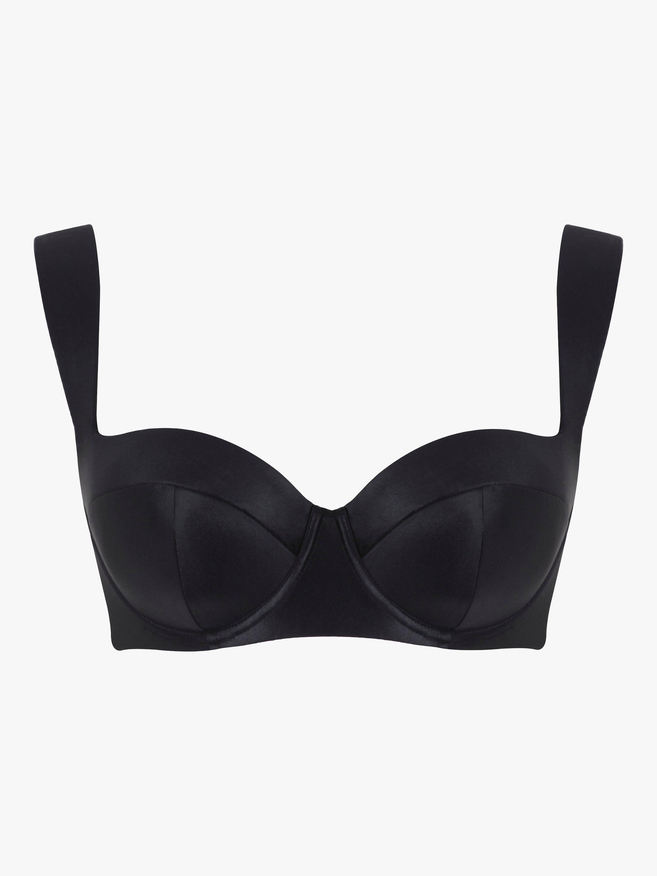 Product image 5 of 5, which shows Panache Bette Balcony Bikini Top, Black, 30G