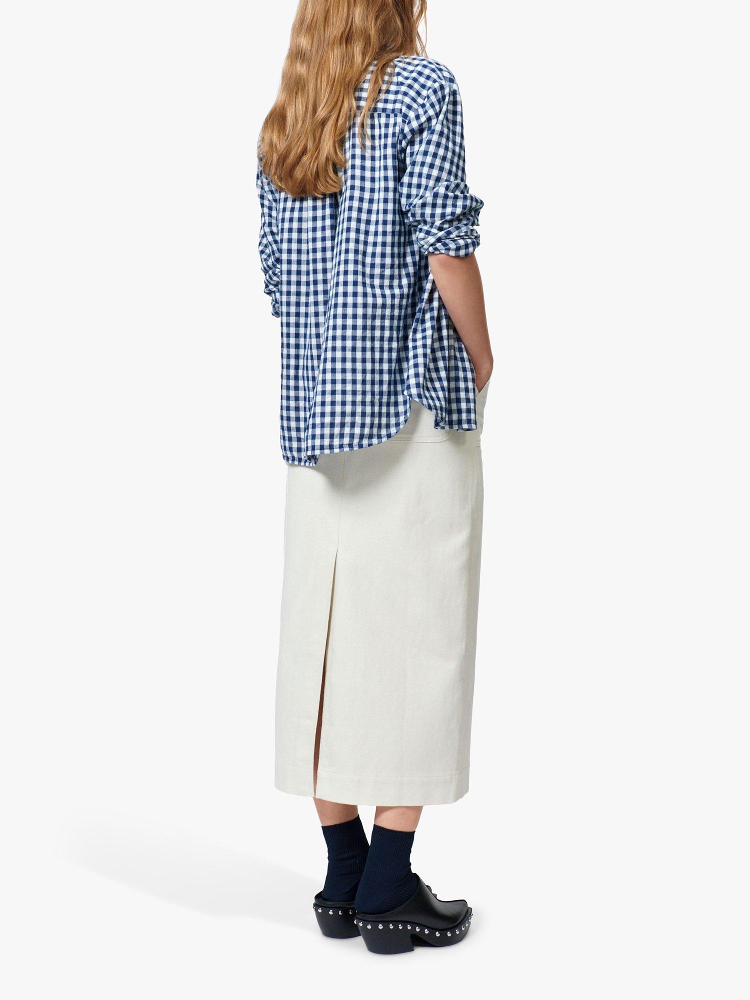 Product image 2 of 6, which shows nué notes Eduard Cargo Maxi Skirt, Cream, 12