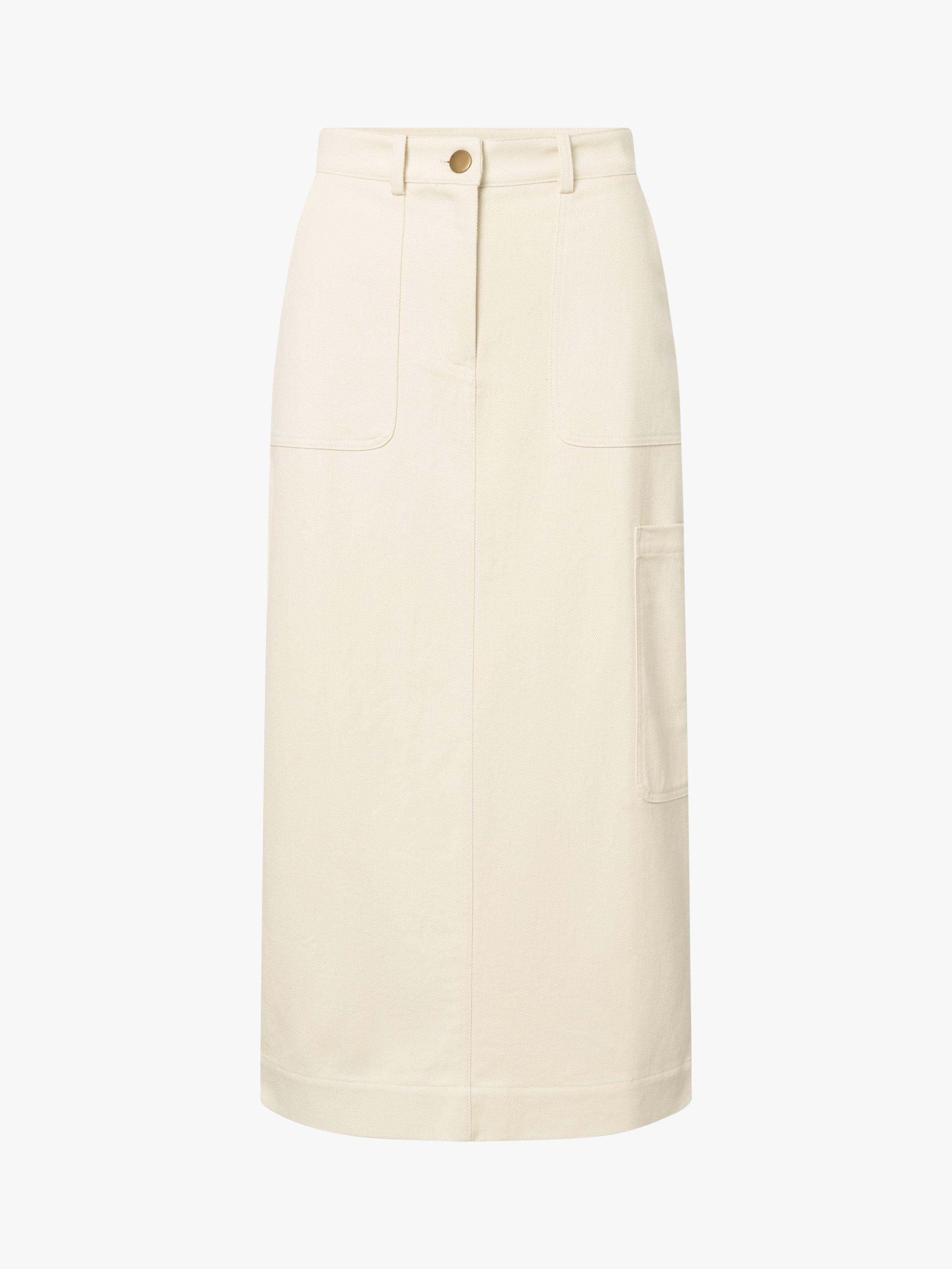 Product image 3 of 6, which shows nué notes Eduard Cargo Maxi Skirt, Cream, 12