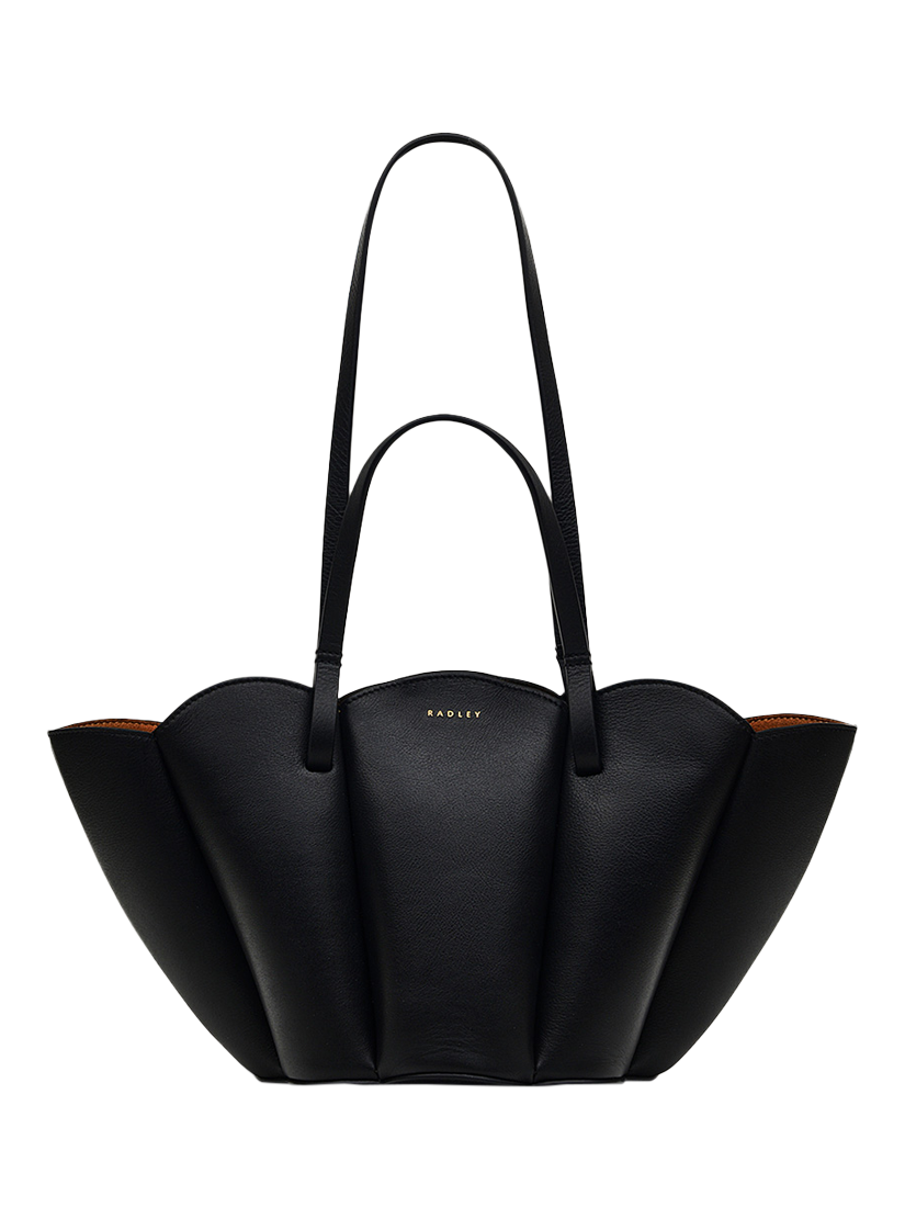 Radley Lily Small Open Top Leather Grab Bag, Black