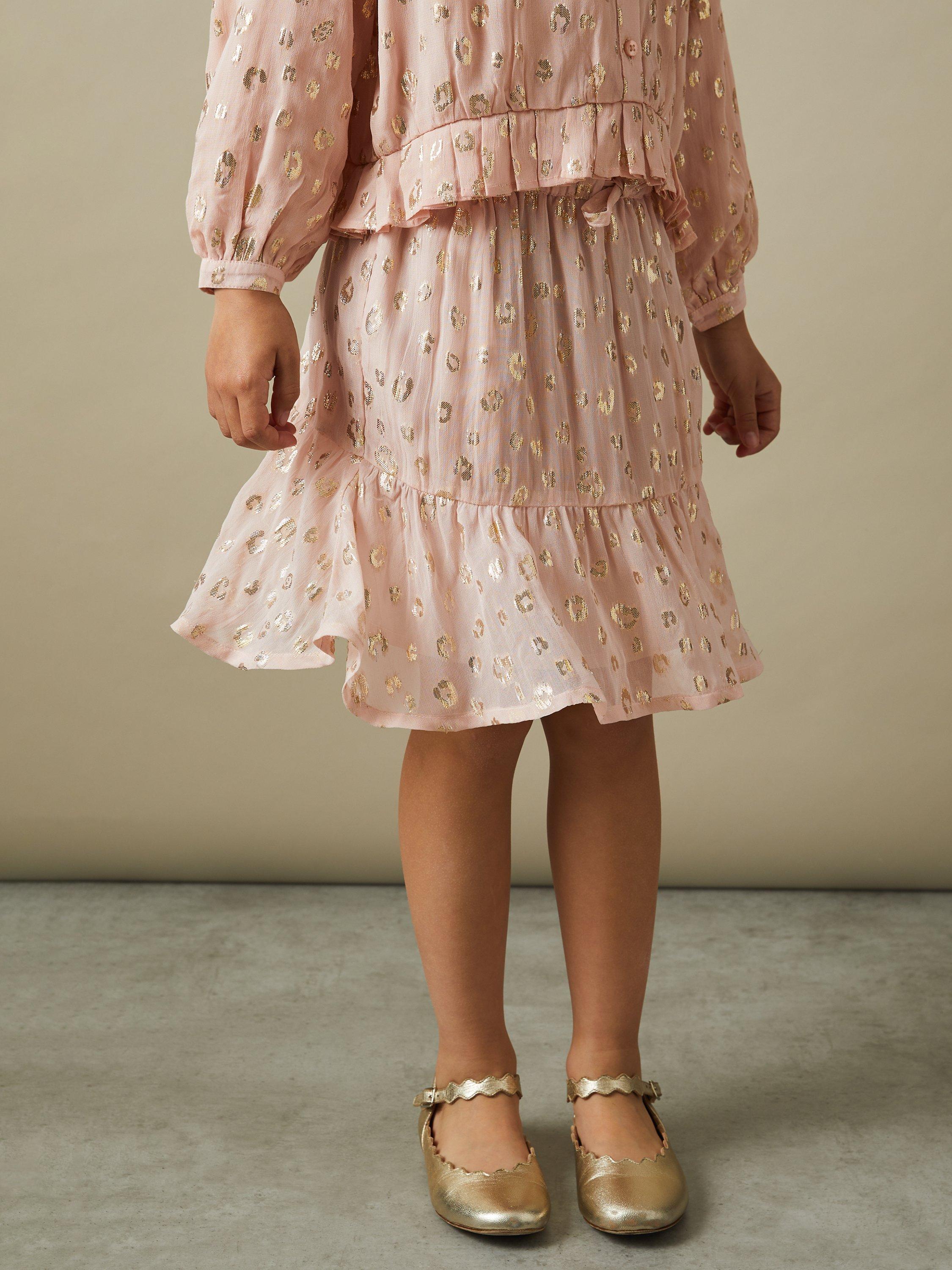 Product image 1 of 4, which shows Reiss Kids' Ellen Skirt, Pink, 4-5 years