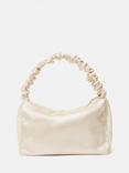 Jigsaw Ruched Organza Clutch Bag, Cream