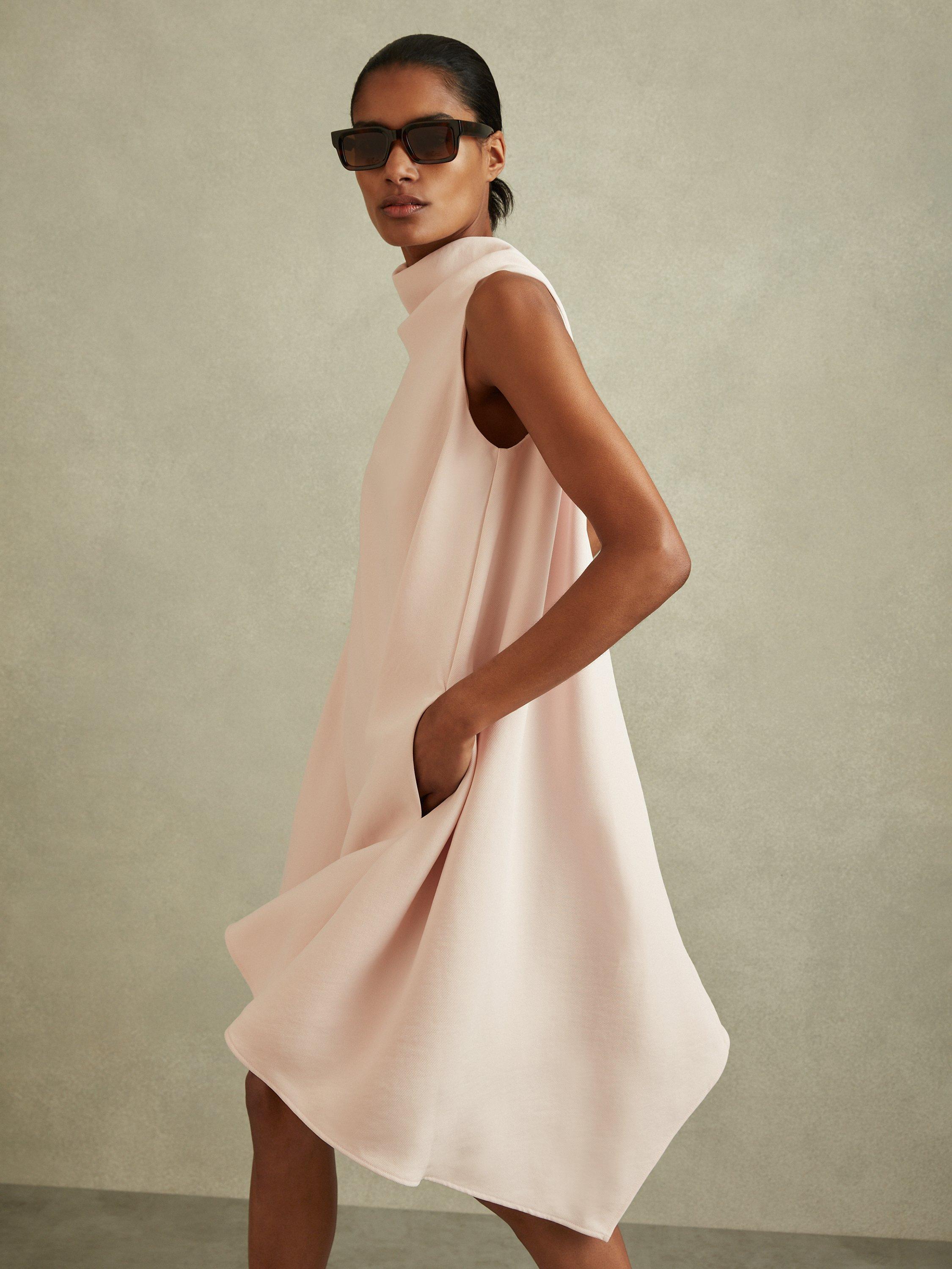 Reiss Shauna High Neck Mini Dress