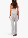 Lollys Laundry Bill Stripe Trousers, White/Grey