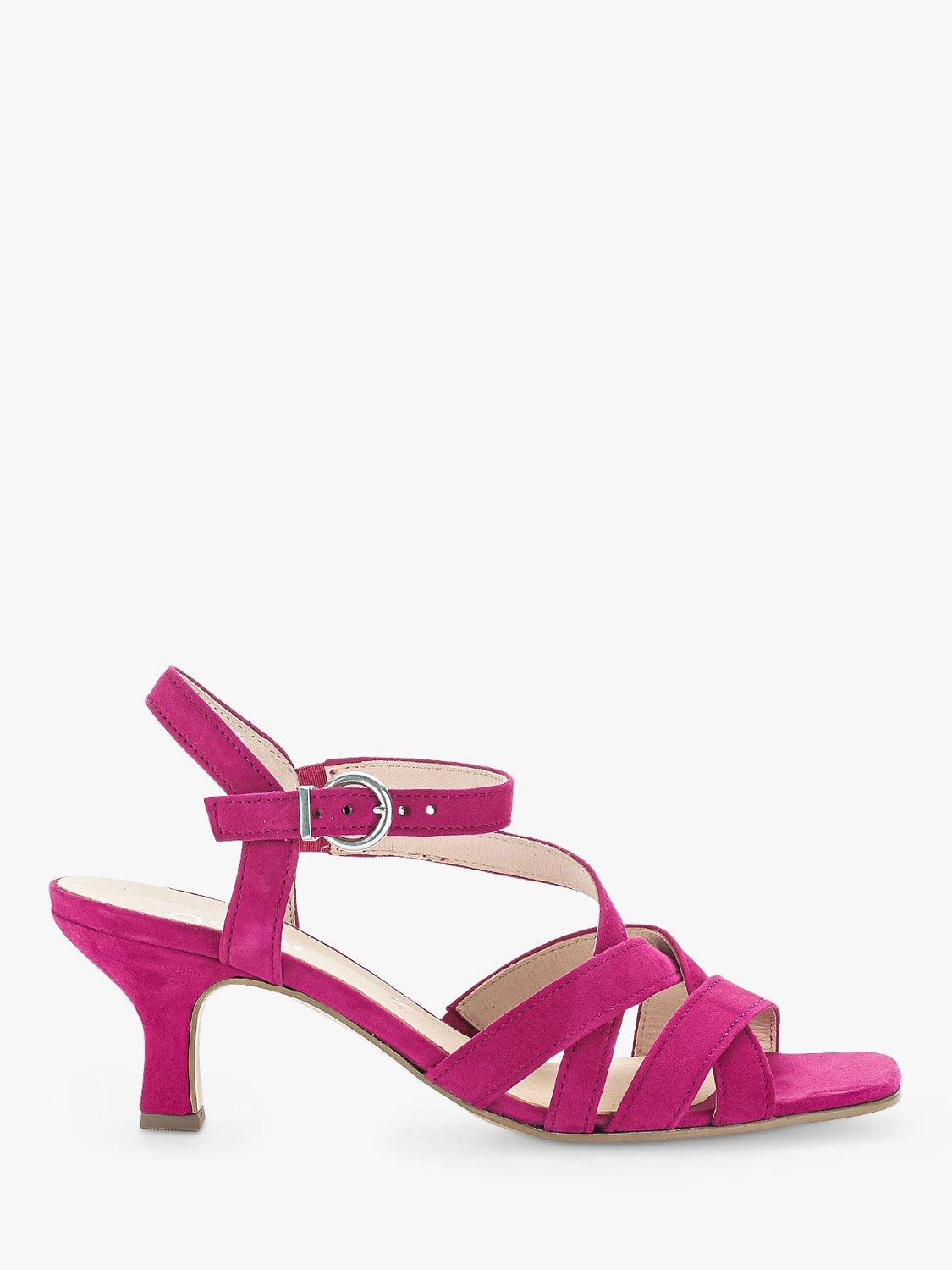 Gabor Damon Suede Heeled Sandals, Pink