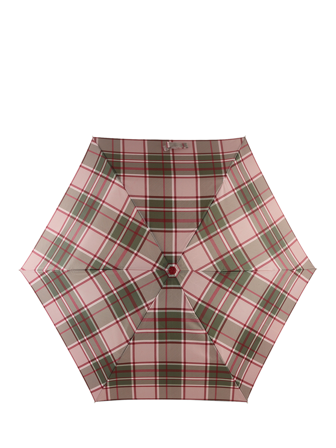 Product image 1 of 3, which shows Radley Autumn Check Responsible Handbag Umbrella, Racing Green