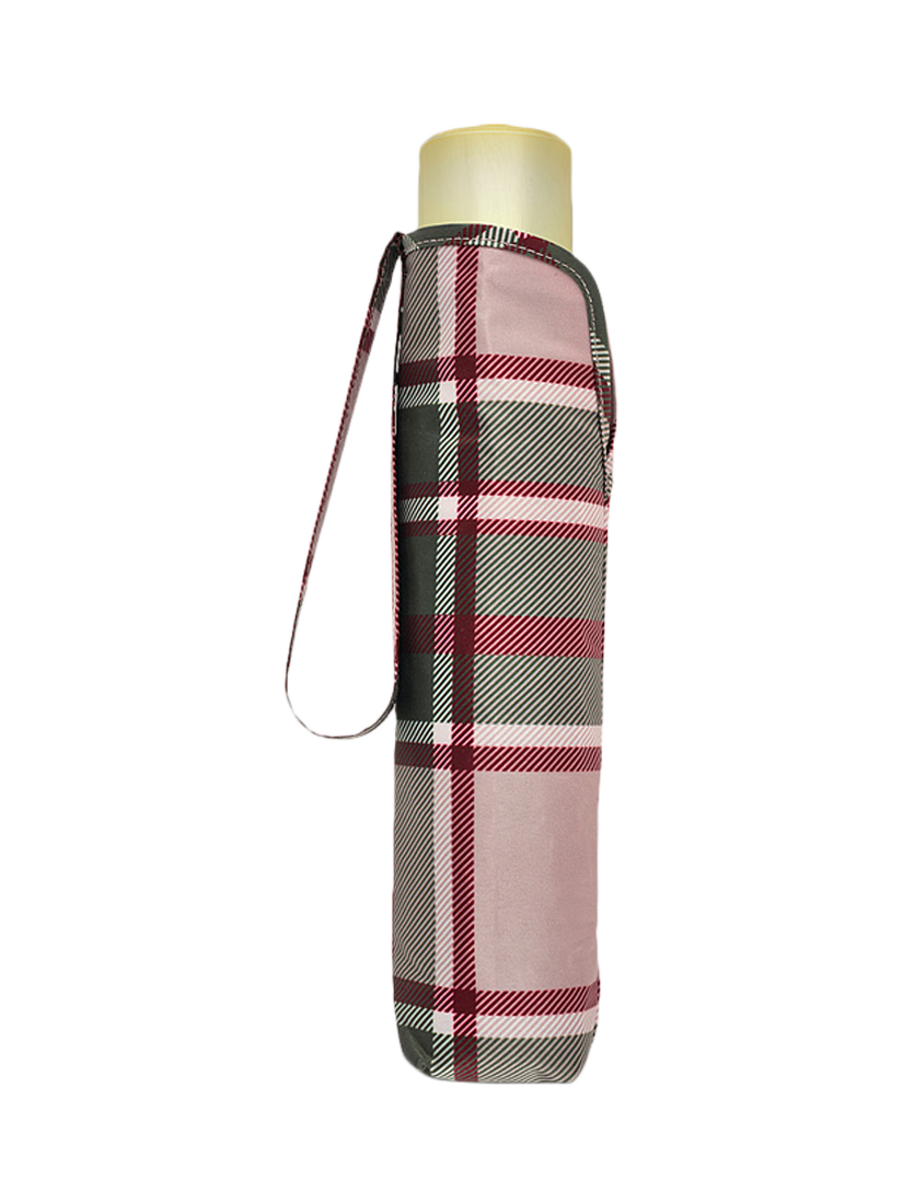 Product image 3 of 3, which shows Radley Autumn Check Responsible Handbag Umbrella, Racing Green