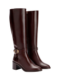 Stuart Weitzman Esme Leather Long Heeled Boots, Brown