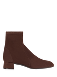 Stuart Weitzman Grace Suede Sock Ankle Boots, Brown