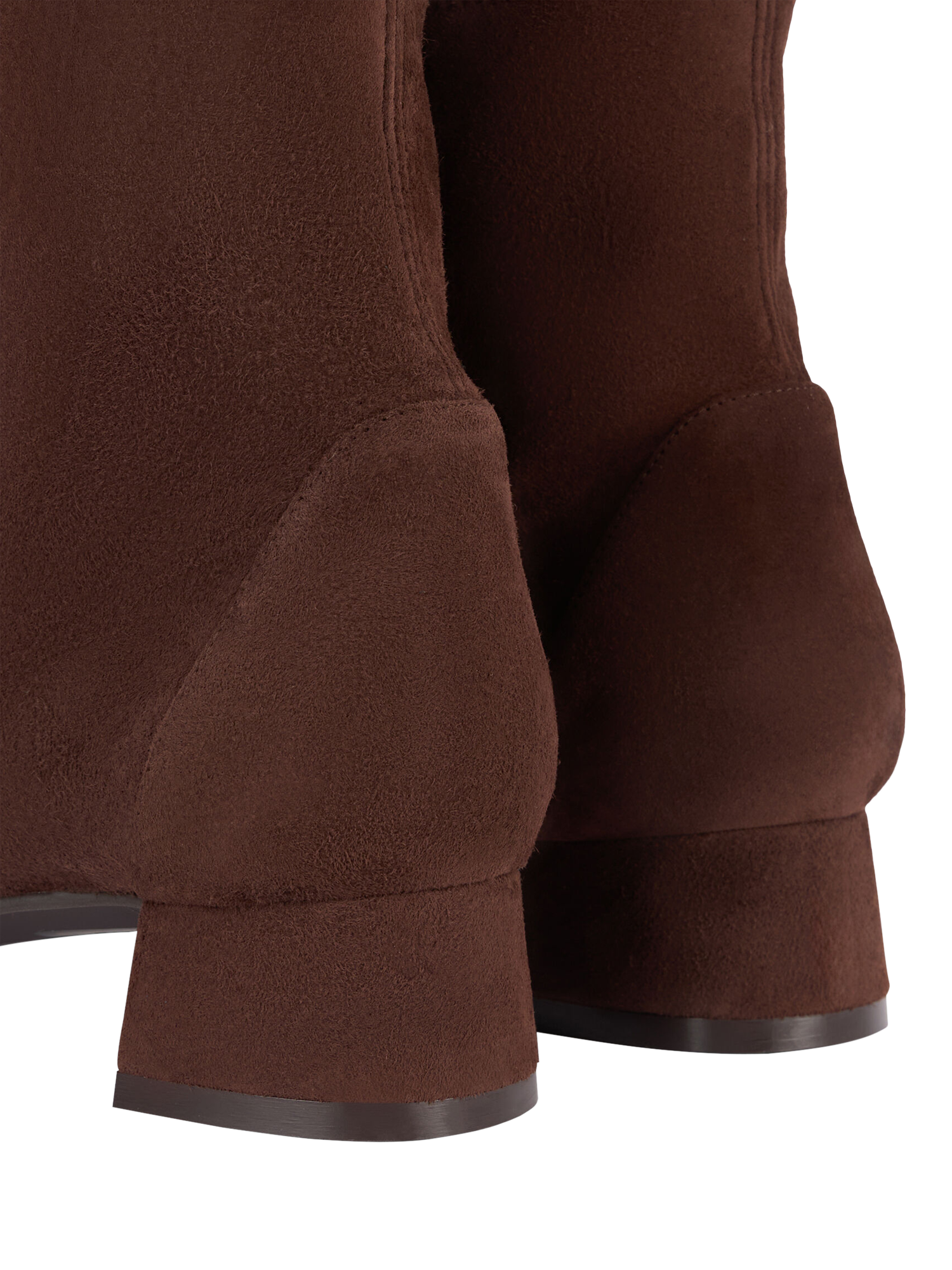 Product image 5 of 6, which shows Stuart Weitzman Grace Suede Sock Ankle Boots, Brown, EU39