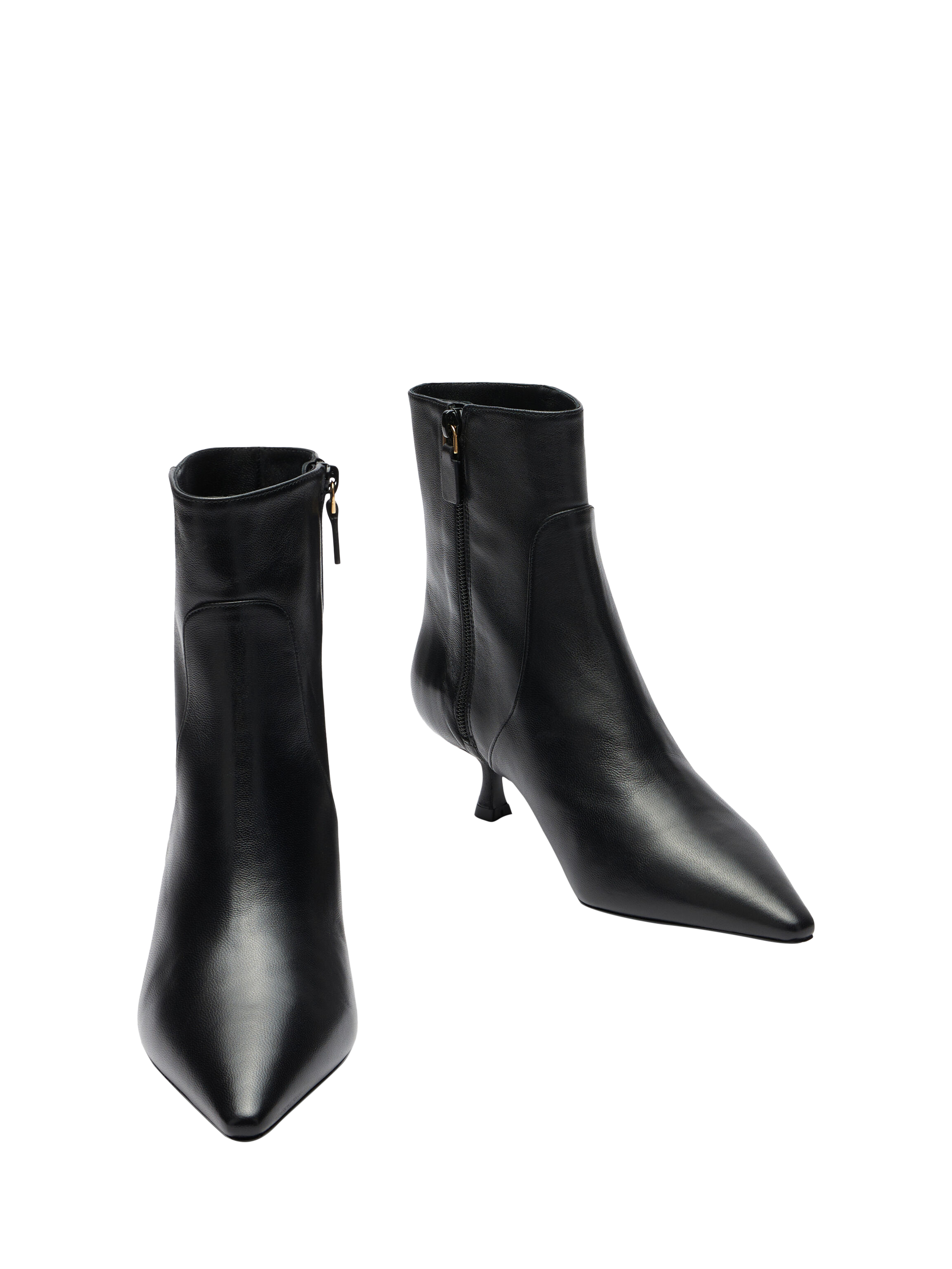 Stuart Weitzman Naomi 50 Leather Ankle Boots Black