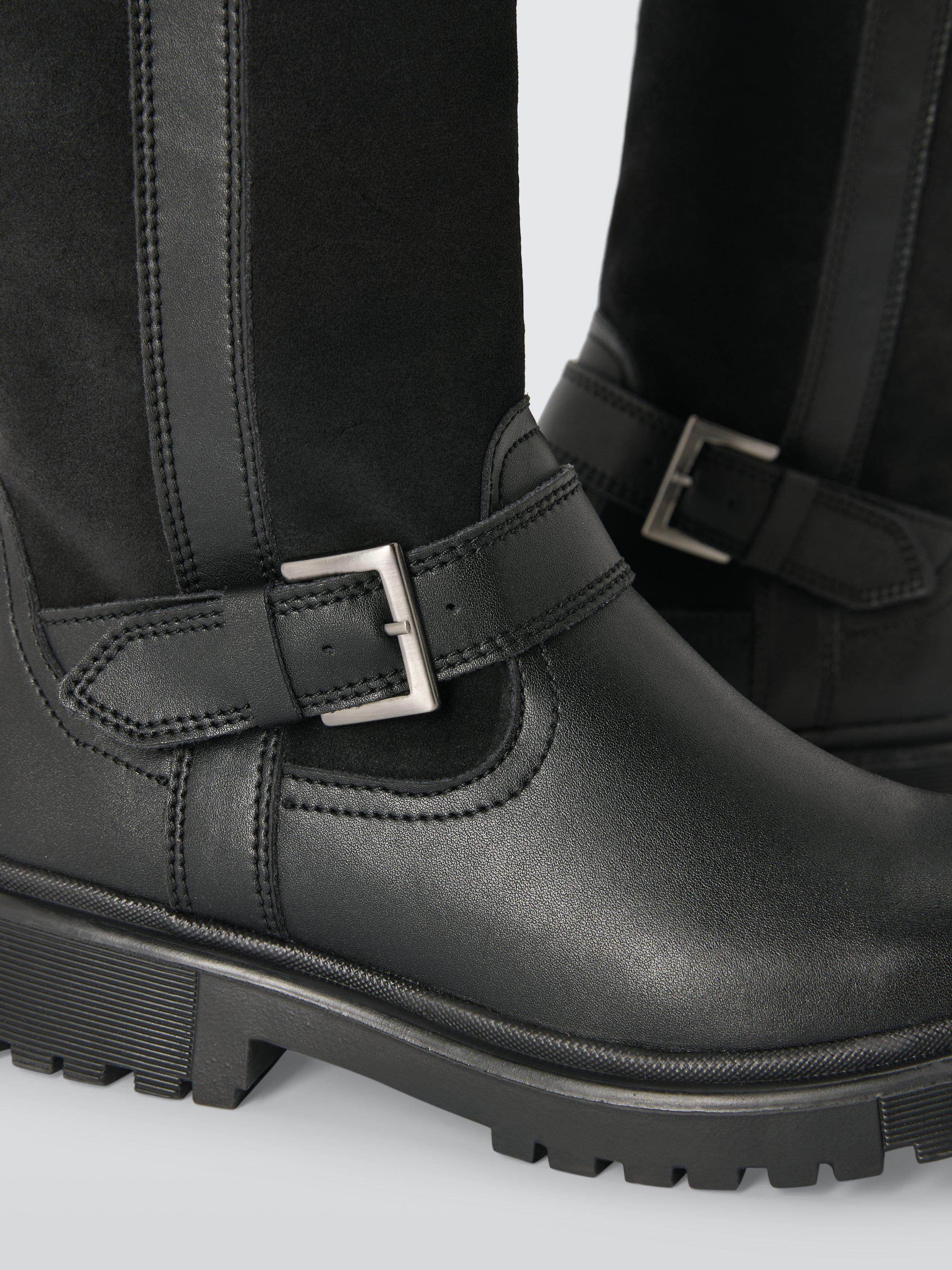 John Lewis Teddy Leather Knee High Biker Boots
