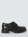 John Lewis Finley Leather Leather Brogues, Nero Boxer