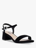 Dune Measure Suede Diamante Embellished Sandals, Black