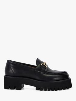 Dune London Groundbreaking Chunky Leather Loafers, Black