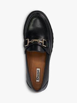 Dune London Groundbreaking Chunky Leather Loafers - view 2, Black