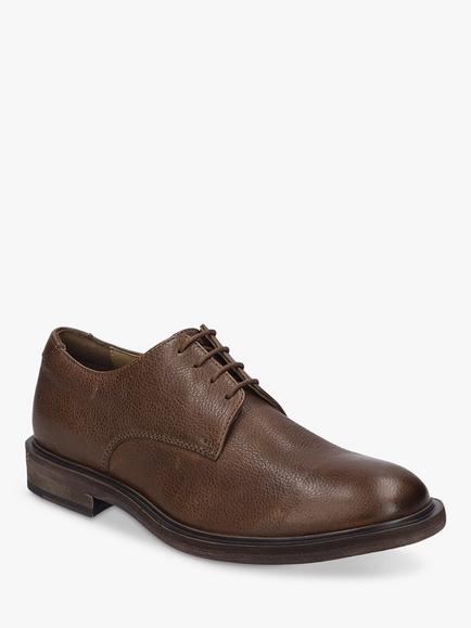 Josef Seibel Bradley 01 Leather Lace Up Derby Shoes, Cognac - view 2, Brown