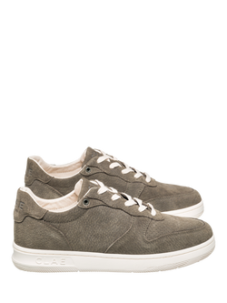 CLAE Malone Leather Trainers, Olive - view 2, Olive