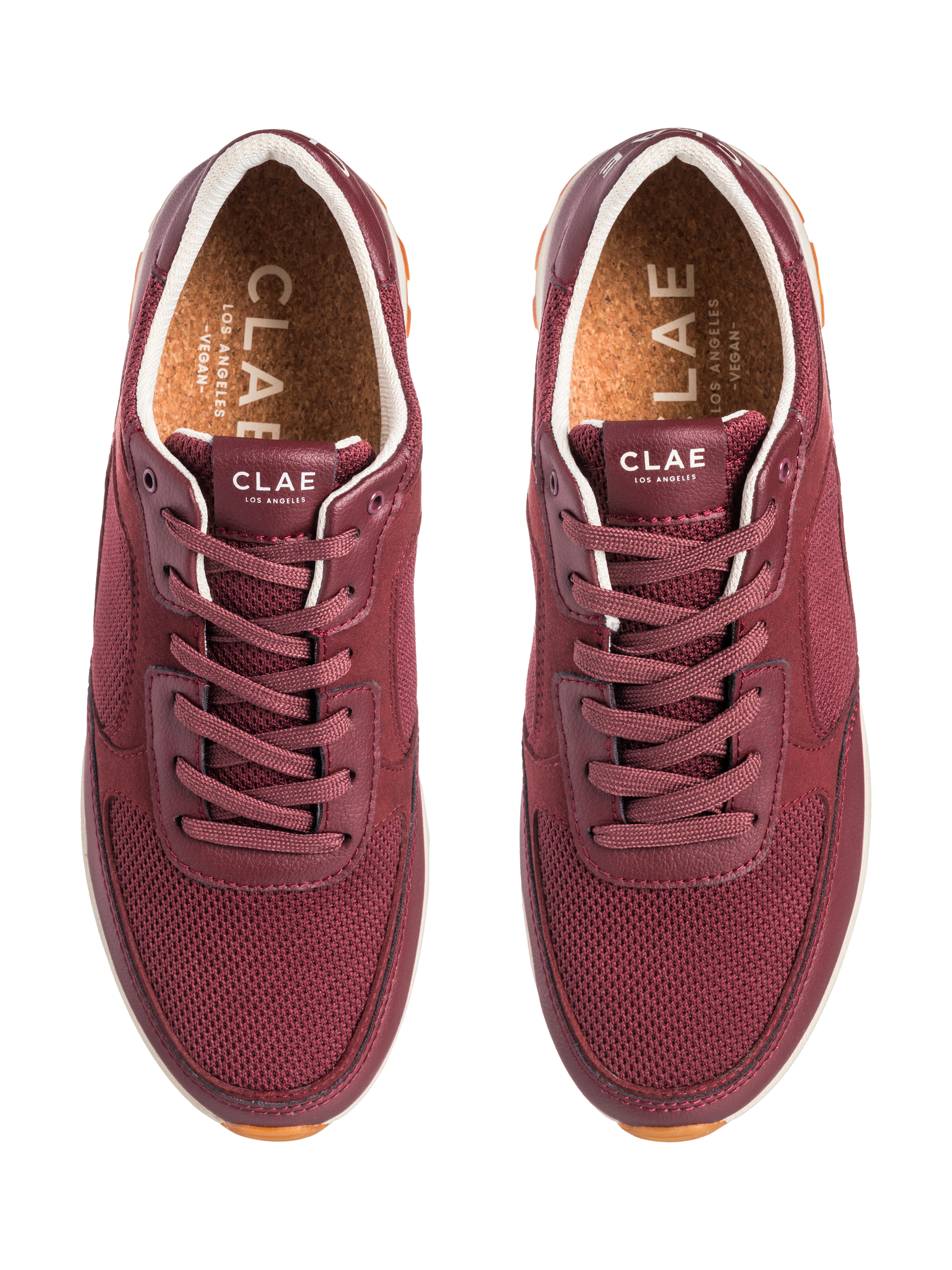 Product image 4 of 5, which shows CLAE Joshua Trainers, Bordeaux Grape, 3