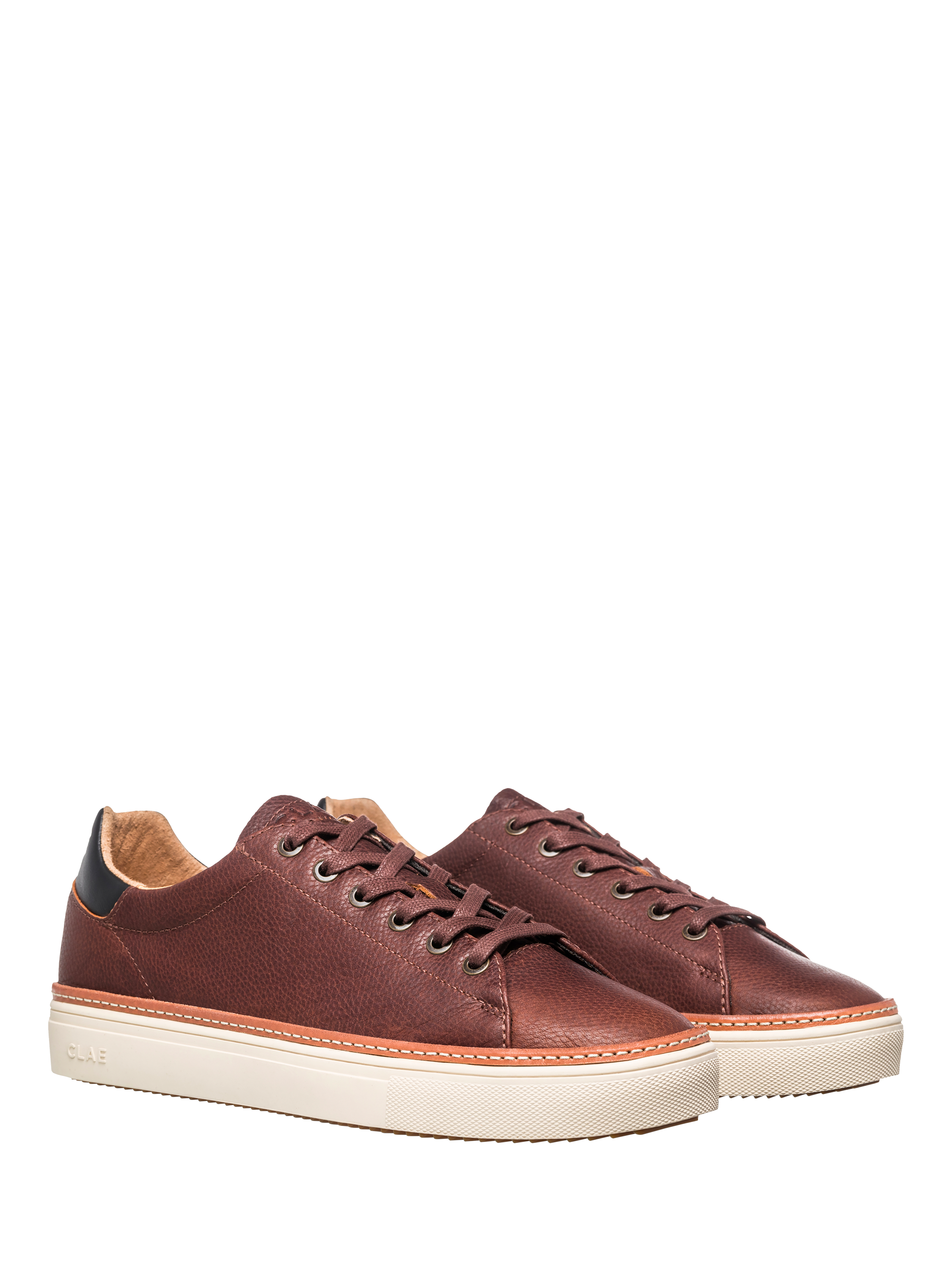 Product image 3 of 5, which shows CLAE Bradley Leather Trainers, Cocoa, 6