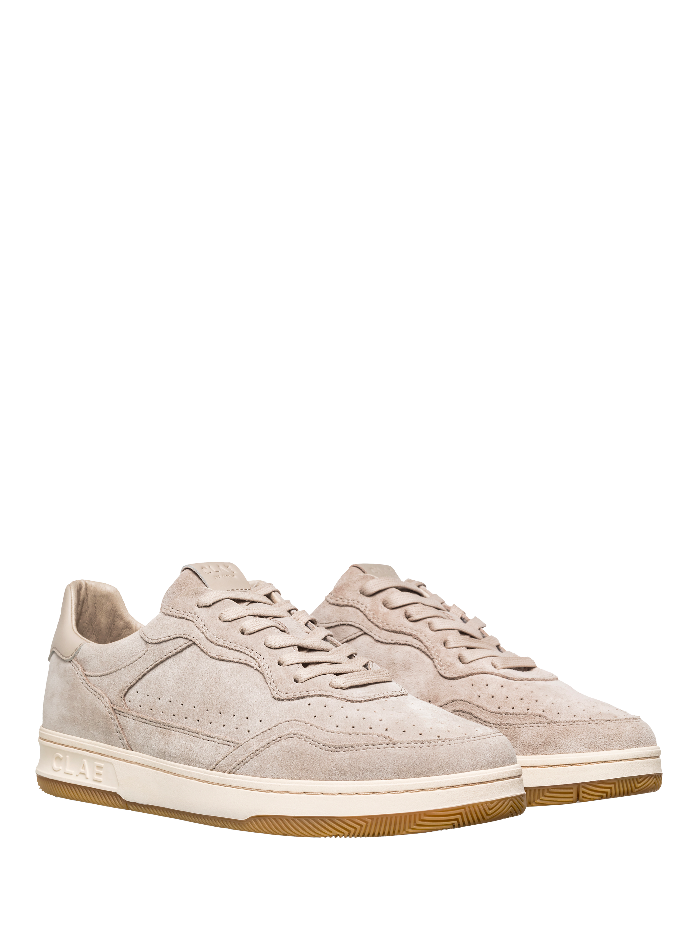 Product image 3 of 5, which shows CLAE Haywood Leather Trainers, Feather Grey, 3